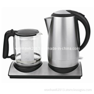 1.7liter Stainless Steel Electric Kettle With1.4liter Glass Water Pot